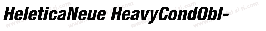 HeleticaNeue HeavyCondObl字体转换